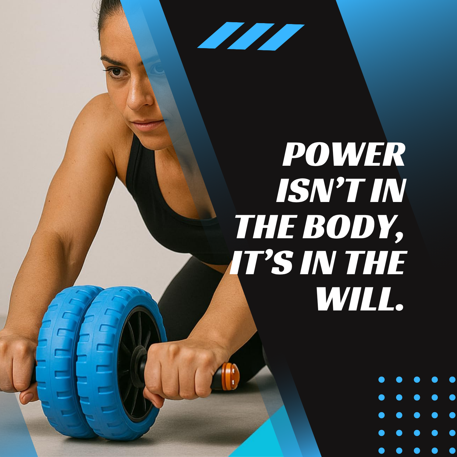 Ab Roller Wheel Dual Wheel | Ab Roller for Men and Women | Abs Exercise Roller for Gym | Ab Wheel with Strong Grip Handles | Ab Roller with Steel Rod | Workout Equipment for Home Gym (Blue)