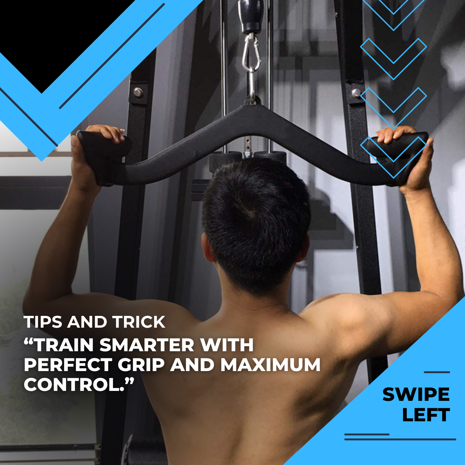 INSPIRED FITNESS Mag Grip Handle Attachment for Cable Machine – LAT Pulldown Mag Grip Set | Gym Mag Grip Bar for Back and LAT Pull Down Handle | Ergonomic Mag Grip