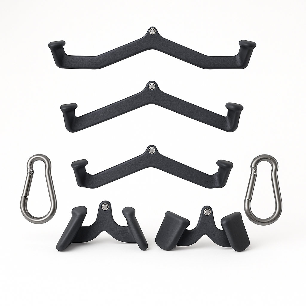 INSPIRED FITNESS Mag Grip Handle Attachment for Cable Machine – LAT Pulldown Mag Grip Set | Gym Mag Grip Bar for Back and LAT Pull Down Handle | Ergonomic Mag Grip