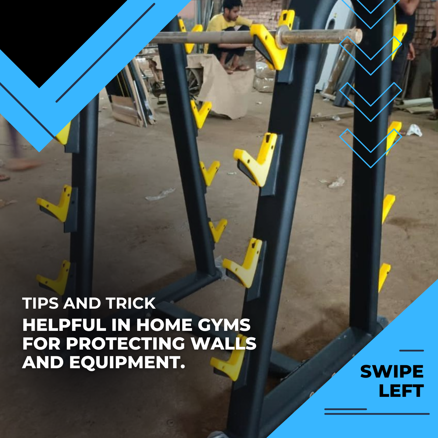 Gym Barbell Holder | Barbell Rack Wall Mount | Plastic Barbell Holder | Durable Plastic Barbell Holder for Home & Garage Gym | Olympic Bar Holder Wall Mount | Gym Barbell Holder Rack