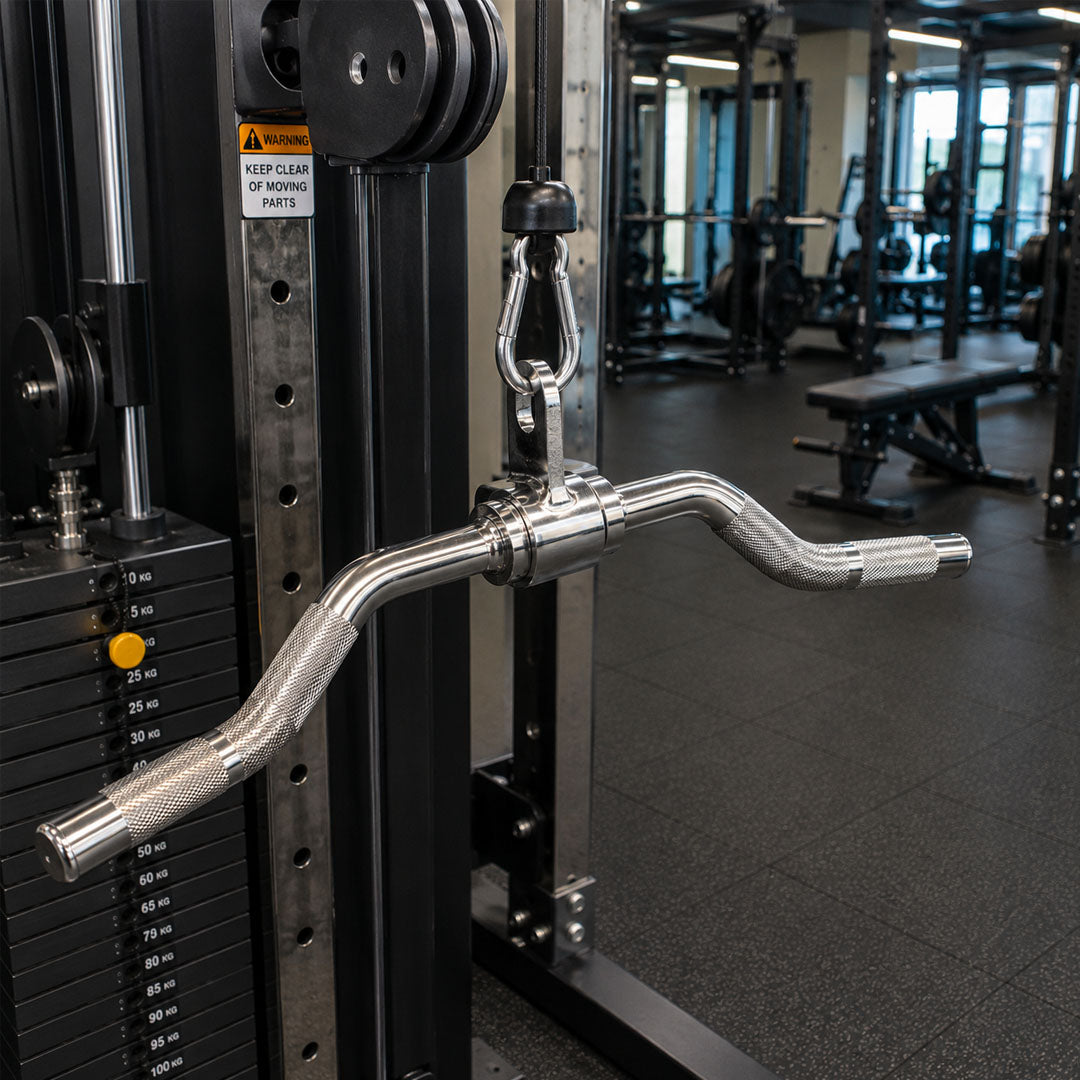 Tricep Press Down Curl Bar Silver