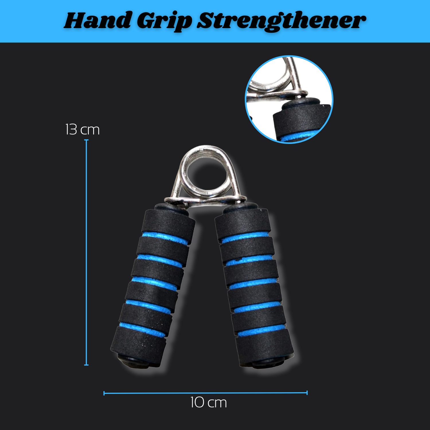 Hand Grip Strengthener – Foam Handle Hand Gripper for Strength – Grip Strength Trainer – Hand Exerciser for Men and Women – Durable Hand Gripper for Strength and Muscle Toning