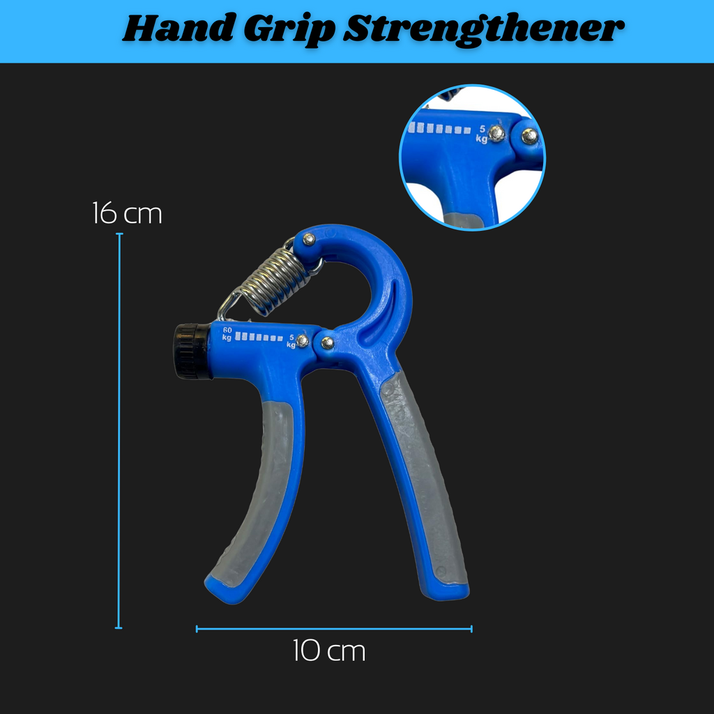 Hand Grip Strengthener Adjustable Hand Gripper, Wrist Exerciser, Grip Exerciser for Men, Hand Gripper for Gym, Hand Exerciser for Strength, Finger Strengthener (5-60kg Adjustable) (Blue)
