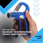 Hand Grip Strengthener Adjustable Hand Gripper, Wrist Exerciser, Grip Exerciser for Men, Hand Gripper for Gym, Hand Exerciser for Strength, Finger Strengthener (5-60kg Adjustable) (Blue)