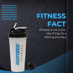 Gym Shaker Bottle 600ml – BPA Free Shaker Bottle for Gym – Gym Shaker Cup with Mixing Ball – Sports Shaker Bottle – Gym Shaker Bottle with Storage – Plastic for Gym (White)