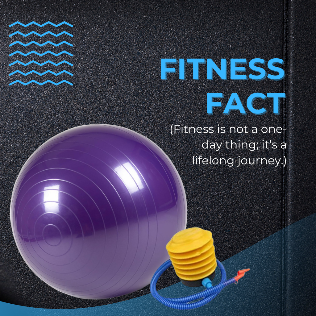 Exercise Gym Ball with Pump – 75cm Anti-Slip Balance Ball for Workout | Fitness Ball for Home Workout | Yoga Chair | Gym Ball for Back Pain – Gym Equipment for Home & Office.