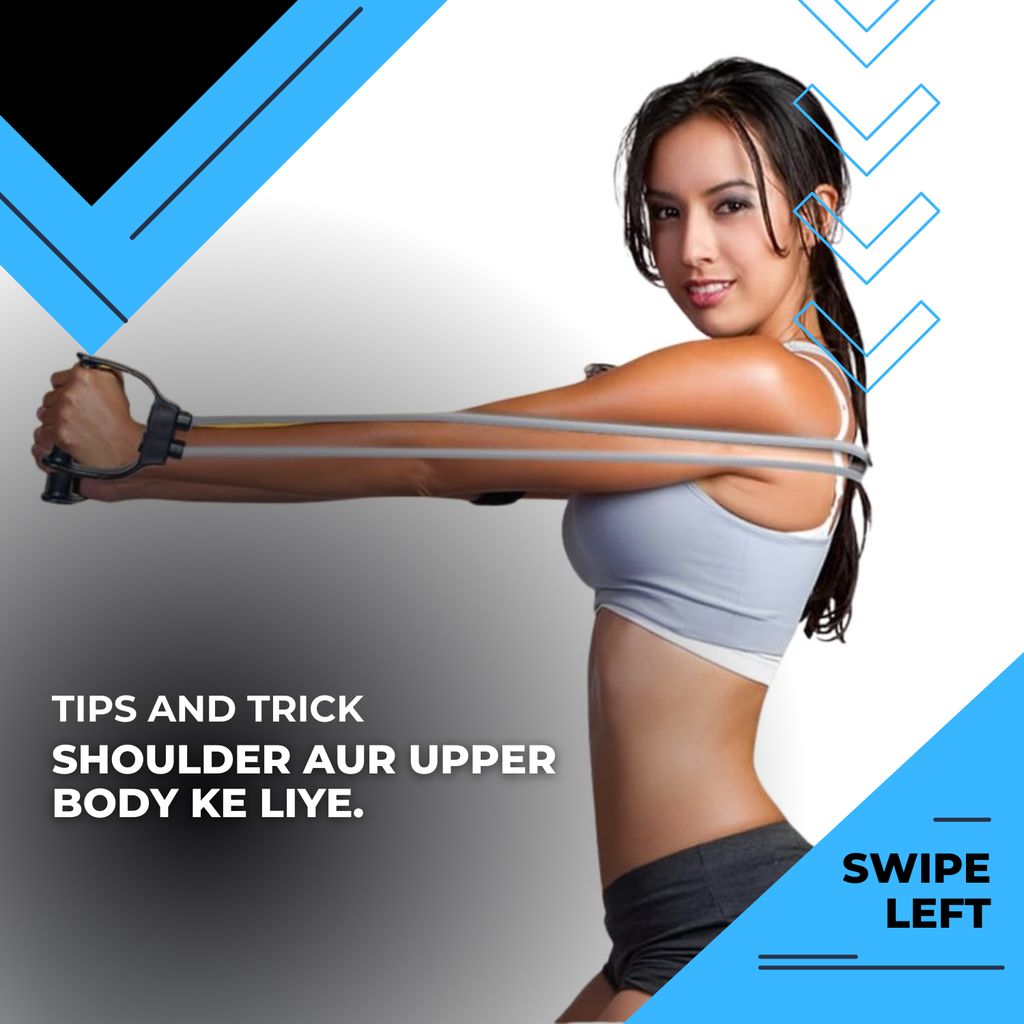 Resistance Band with Non-Slip Handles-Fitness Equipment for Home Workout-Workout Tube for Arms, Chest, Legs, and Back-Multi-Use Resistance Band for Cardio & Strength.