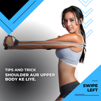 Resistance Band with Non-Slip Handles-Fitness Equipment for Home Workout-Workout Tube for Arms, Chest, Legs, and Back-Multi-Use Resistance Band for Cardio & Strength.