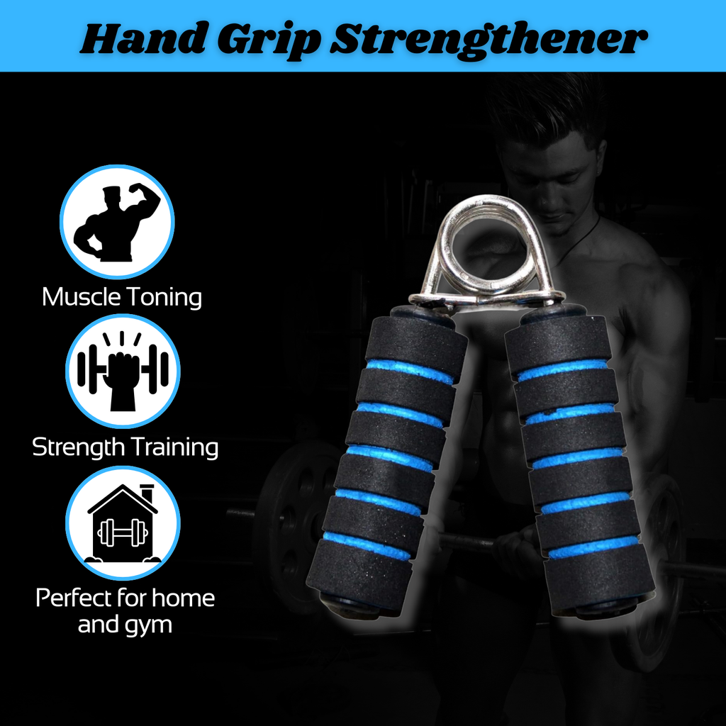 Hand Grip Strengthener – Foam Handle Hand Gripper for Strength – Grip Strength Trainer – Hand Exerciser for Men and Women – Durable Hand Gripper for Strength and Muscle Toning