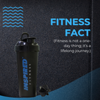 Gym Shaker Bottle 600ml – BPA Free Shaker Bottle for Gym – Shaker Cup with Mixing Ball – Sports Shaker Bottle – Gym with Storage – Plastic Bottle for Gym (Black)