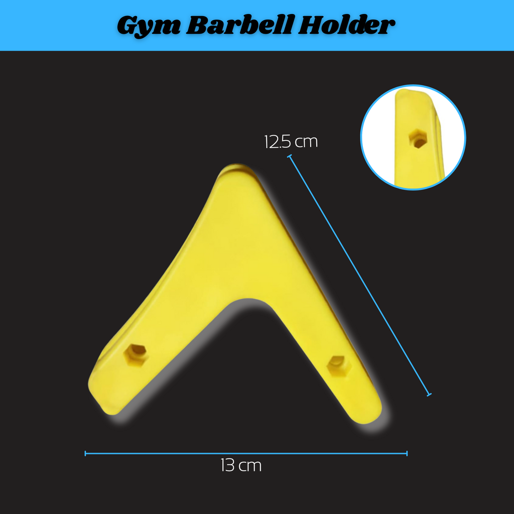 Gym Barbell Holder | Barbell Rack Wall Mount | Plastic Barbell Holder | Durable Plastic Barbell Holder for Home & Garage Gym | Olympic Bar Holder Wall Mount | Gym Barbell Holder Rack