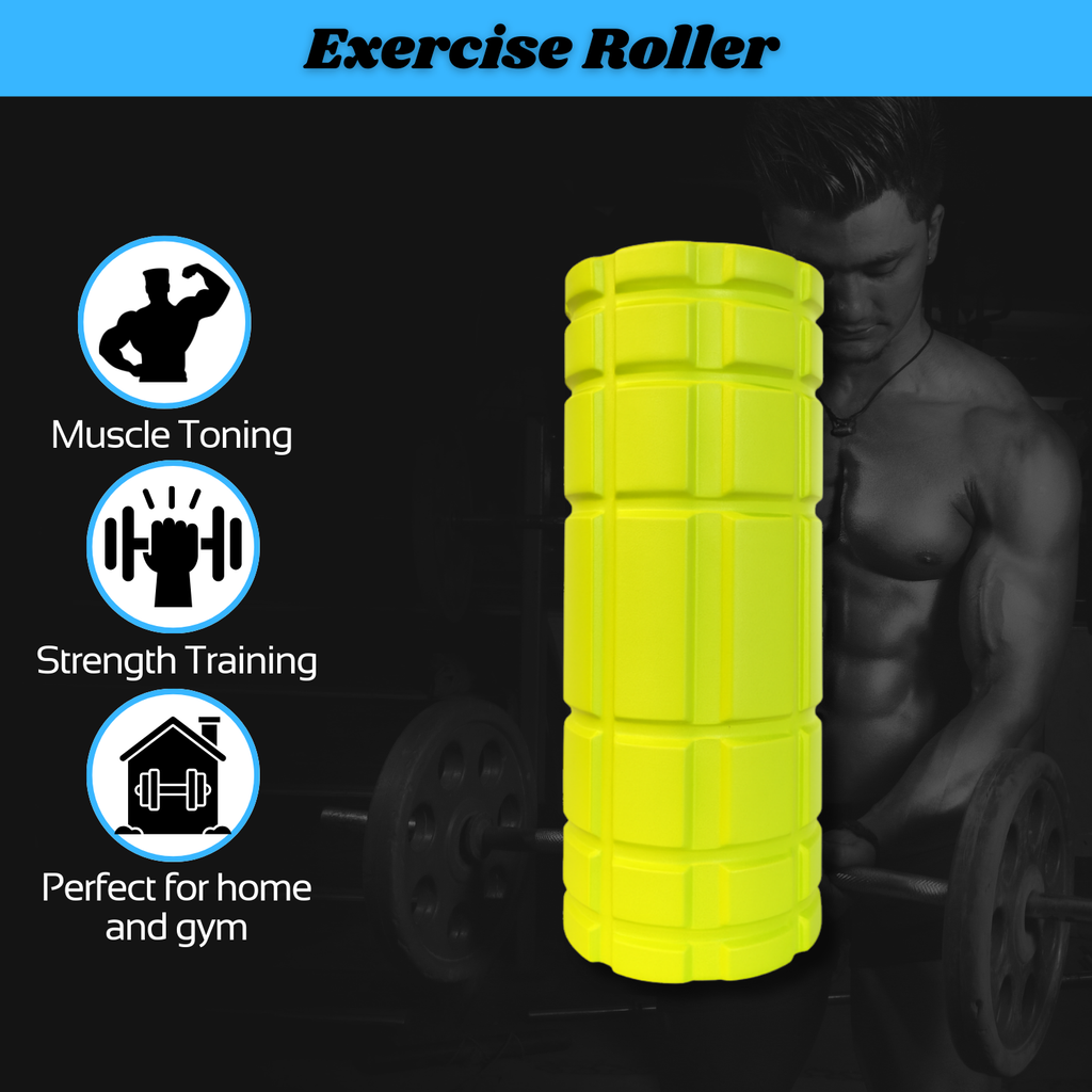Foam Roller Muscle Recovery | Exercise Roller for Back and Legs | Gym High-Density Yoga Roller | Deep Tissue Massage Foam Roller | Roller for Back and Legs for Workout & Therapy