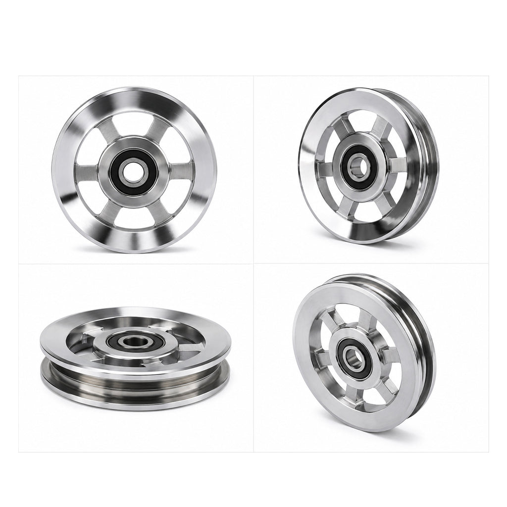 Aluminium  Pully 105 MM (IMPORTED) Set of 4