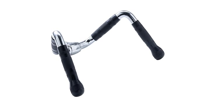 Heavy Duty Workout Cable Bar with Rubber Handgrips for Fitness & Strength Training