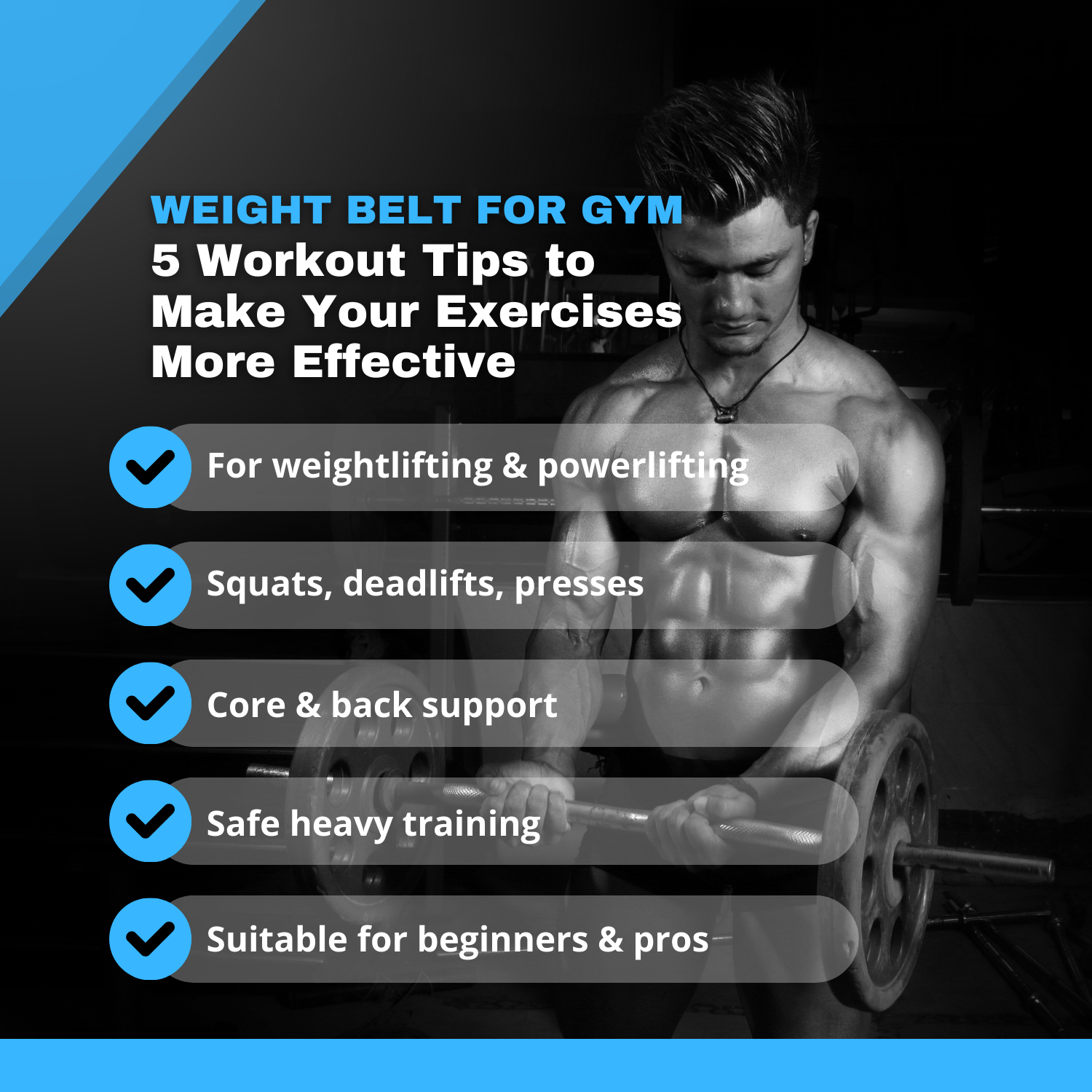 INSPIRED FITNESS Weightlifting Belt Leather Lifting Gym Belt for Men | Weight Belt for Gym Workout | Inspired Fitness Weightlifting - Premium Leather Lifting for Men | Weight for Workout