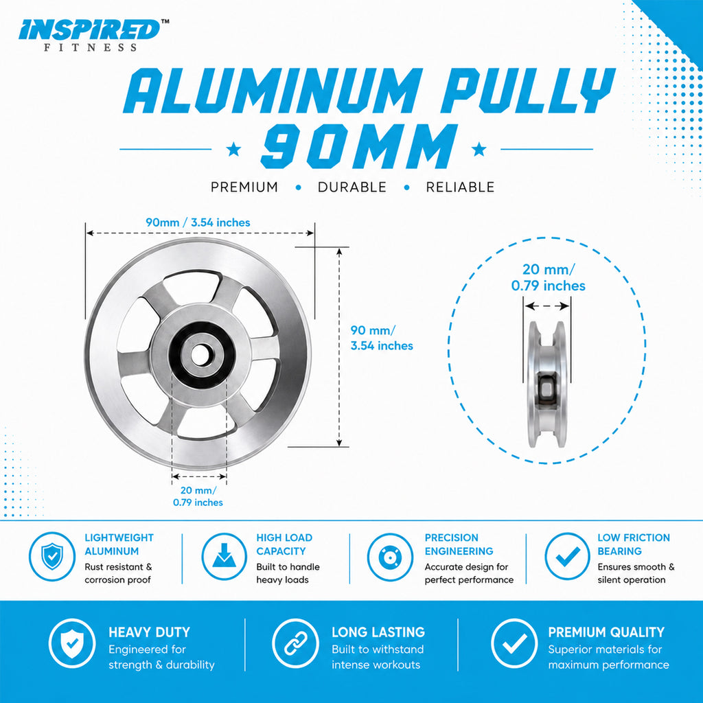 INSPIRED FITNESS Aluminium Pully 90MM (IMPORTED)