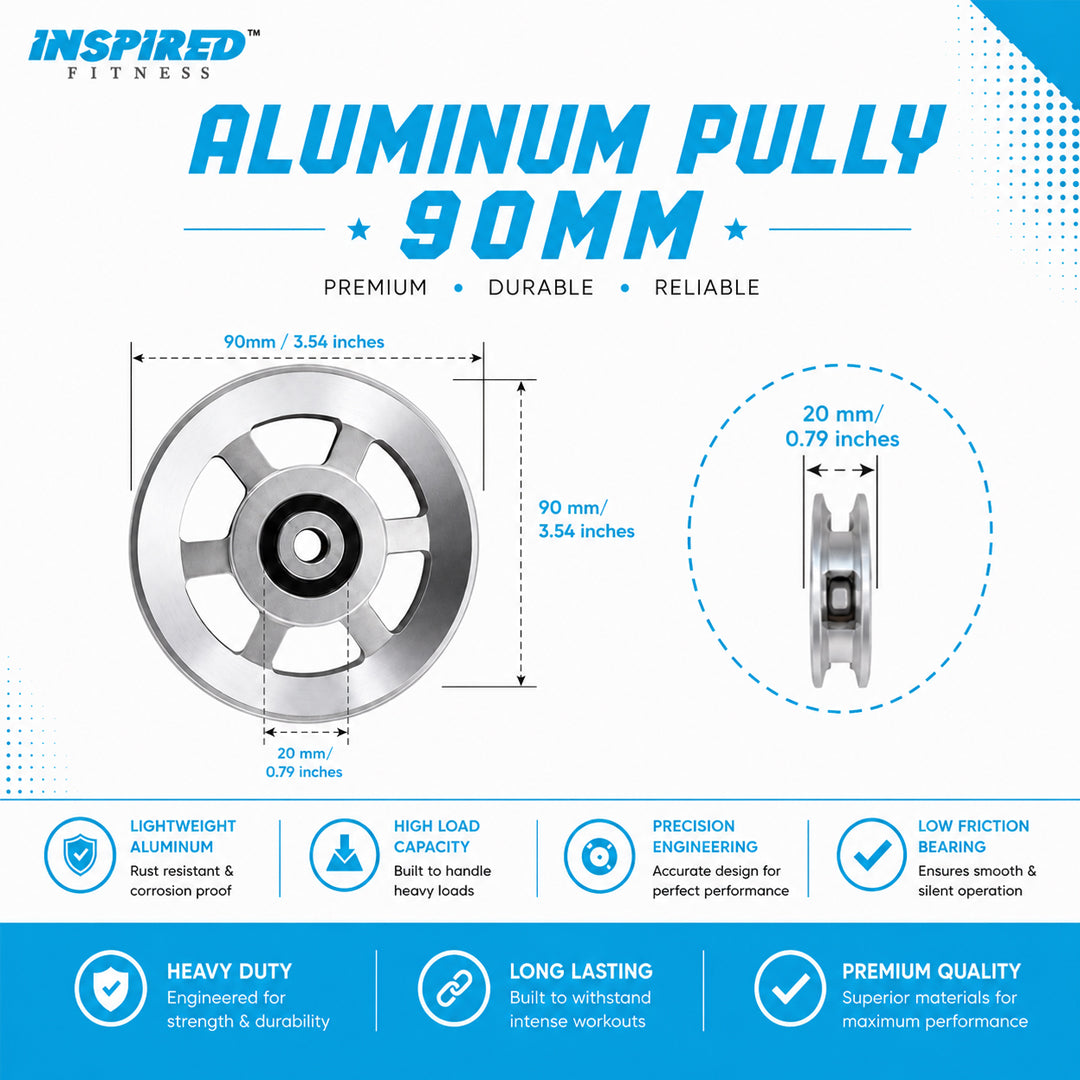 INSPIRED FITNESS Aluminium Pully 90MM (IMPORTED)
