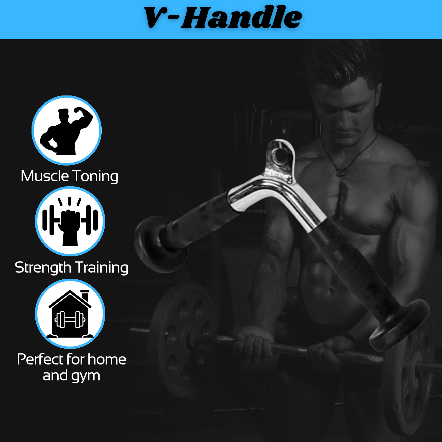 V-Handles for Cable Machine – Adjustable Gym Adjustable V-Handles for Cable Machine – Heavy Duty Steel Attachment for LAT Pulldown, Tricep & Bicep Workouts – V Bar for Home & Gym