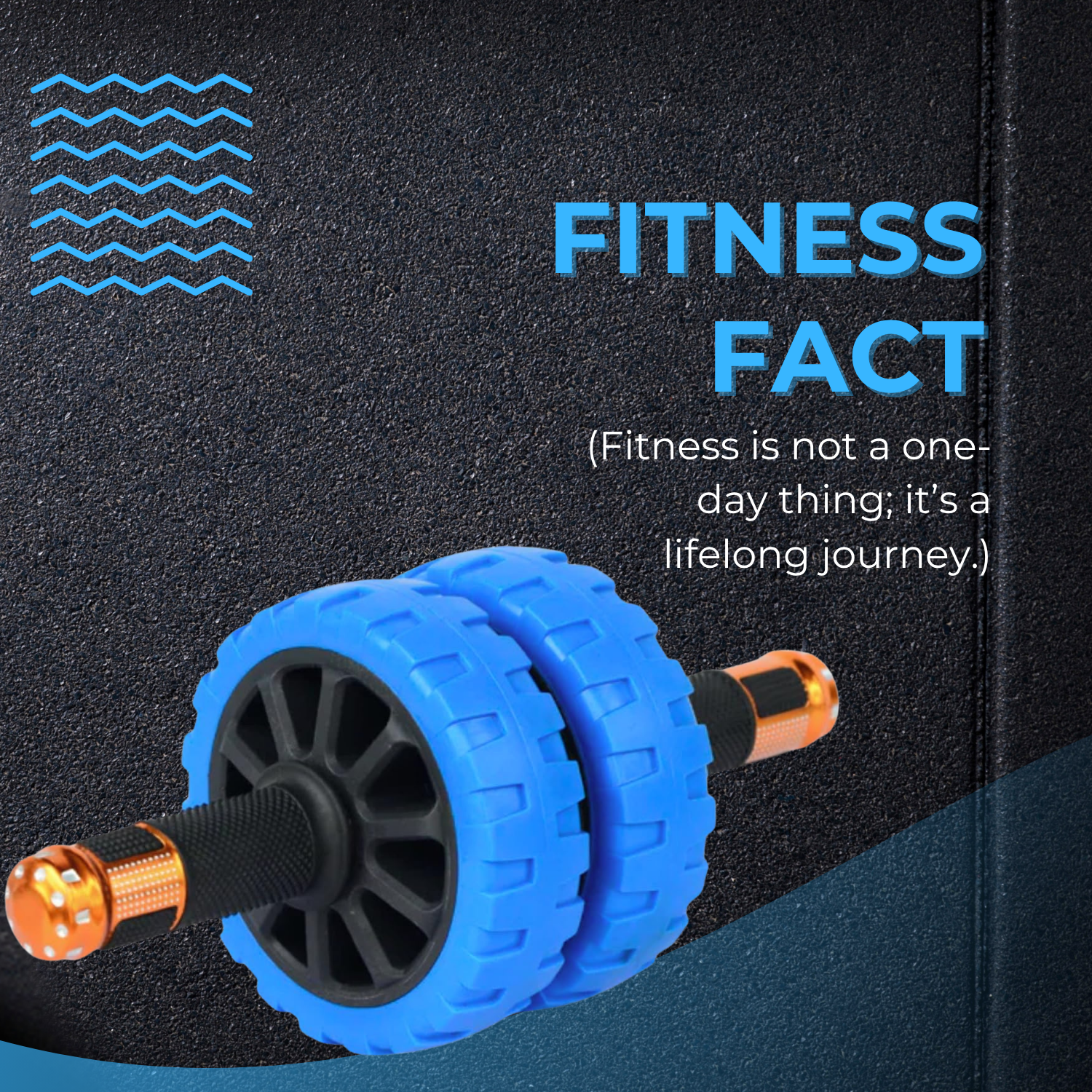 Ab Roller Wheel Dual Wheel | Ab Roller for Men and Women | Abs Exercise Roller for Gym | Ab Wheel with Strong Grip Handles | Ab Roller with Steel Rod | Workout Equipment for Home Gym (Blue)