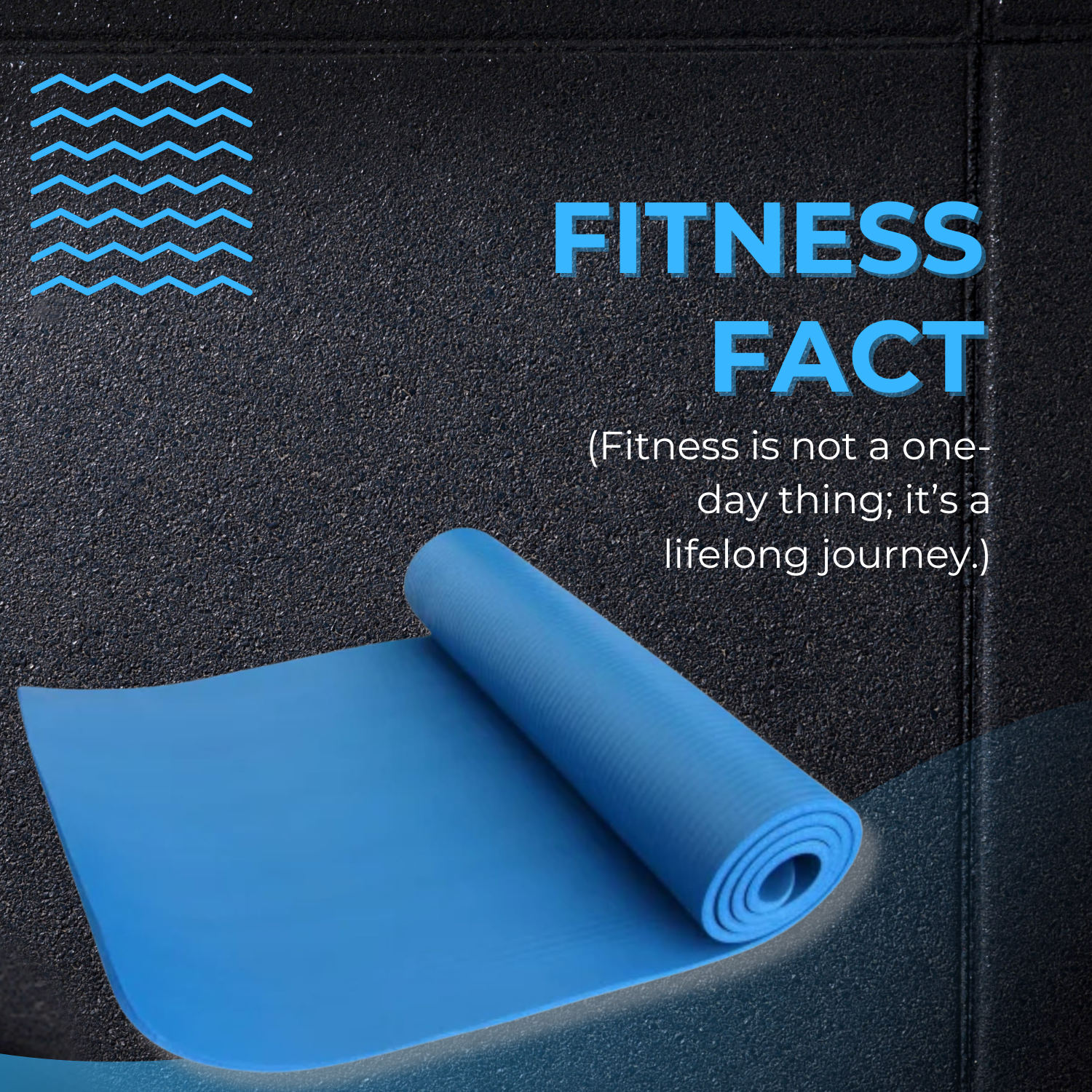Yoga Mat for Exercise | Portable Yoga Mat Men/Women (Blue)