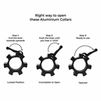 Heavy Duty Olympic Barbell Locking Clips, 2 Inch Aluminum Quick Release Clamps