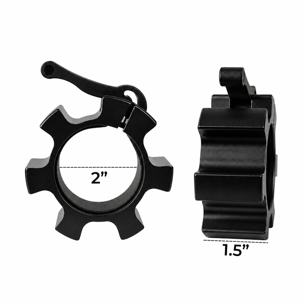 Heavy Duty Olympic Barbell Locking Clips, 2 Inch Aluminum Quick Release Clamps