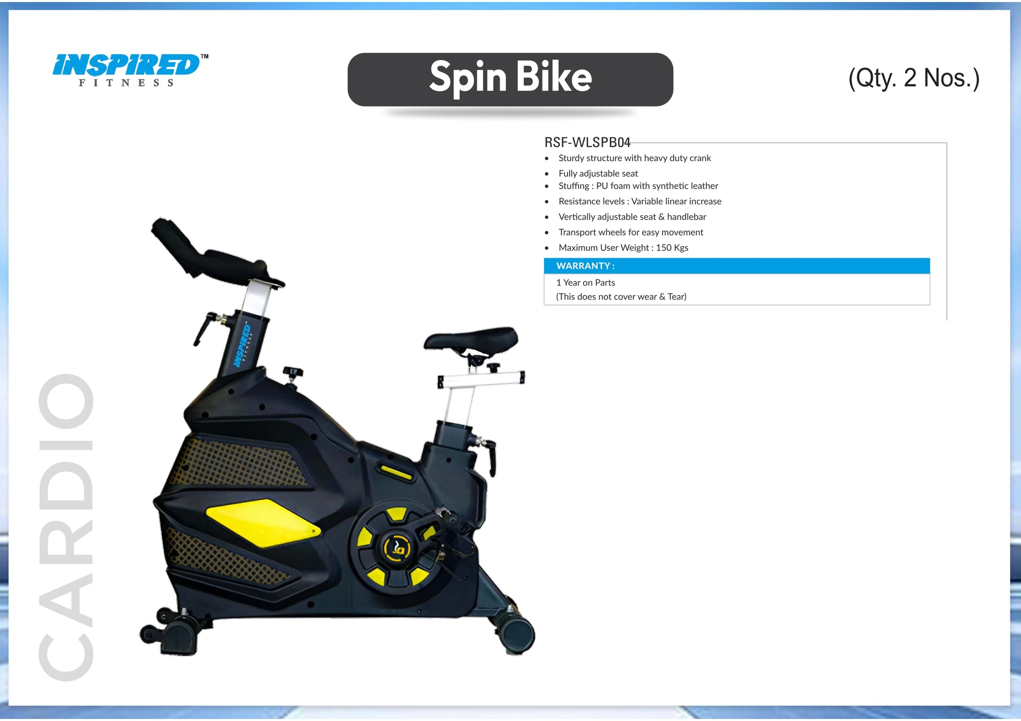INSPIRED FITNESS FULL IMPORTANT GYM SETUP DEZIRE SERIES RS.12,49,999/-
