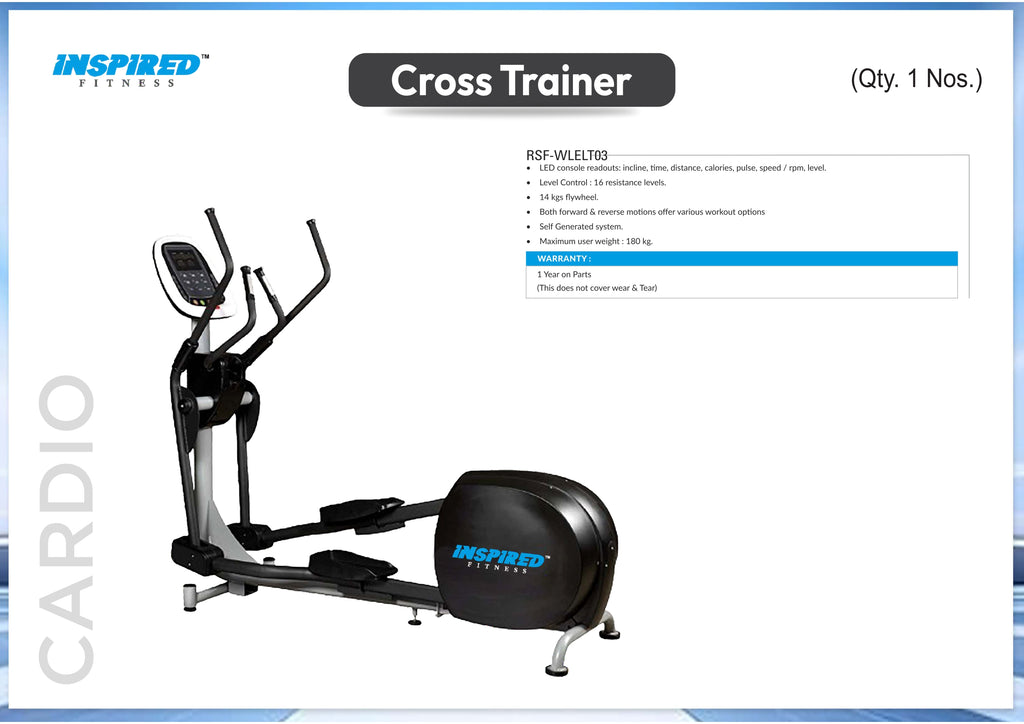 INSPIRED FITNESS FULL IMPORTANT GYM SETUP DEZIRE SERIES RS.12,49,999/-