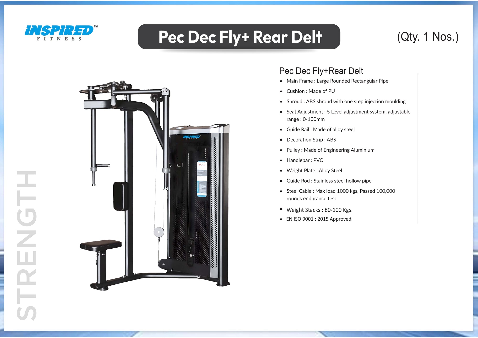 INSPIRED FITNESS FULL IMPORTANT GYM SETUP DEZIRE SERIES RS.12,49,999/-