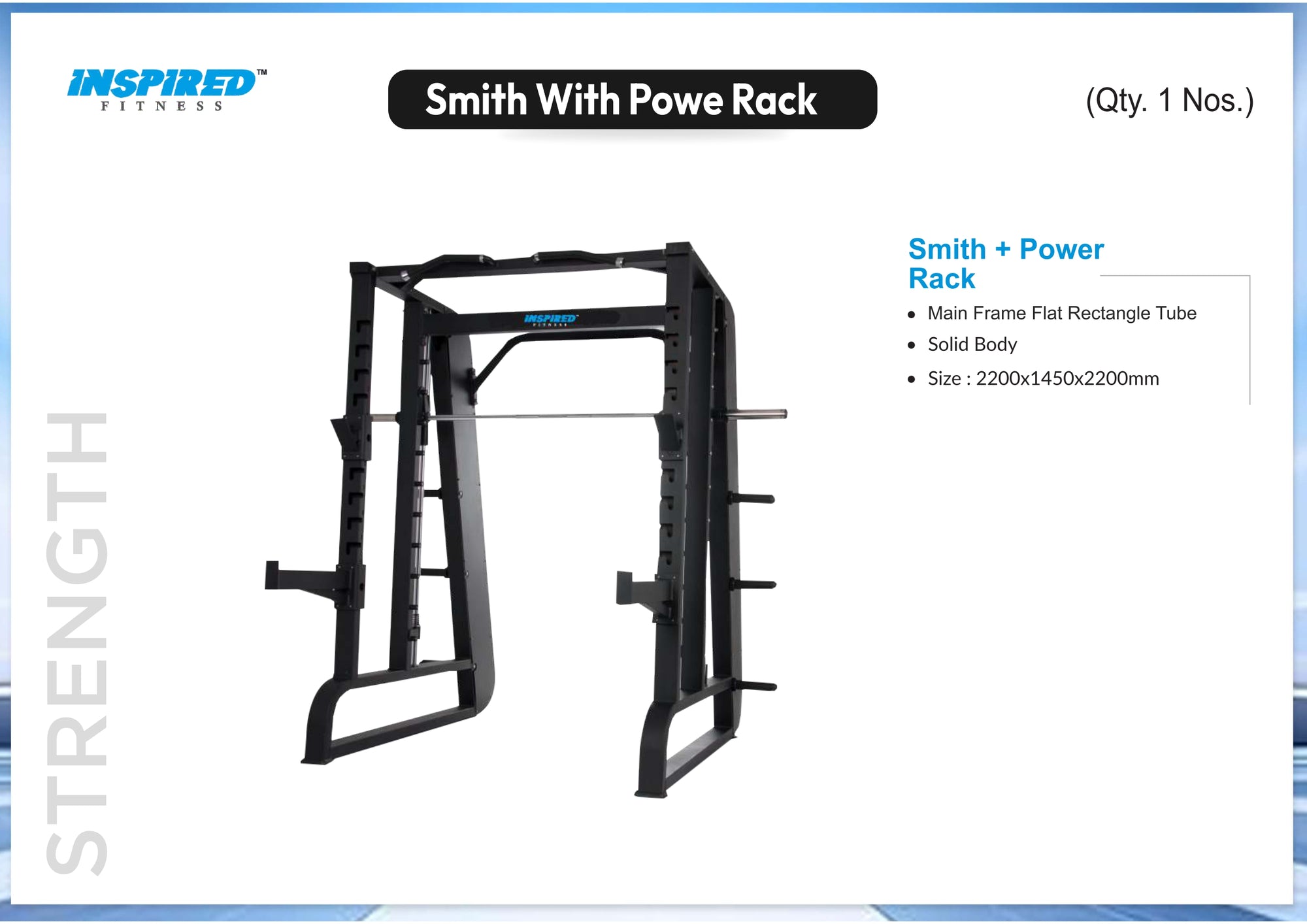 INSPIRED FITNESS FULL IMPORTANT GYM SETUP DEZIRE SERIES RS.12,49,999/-