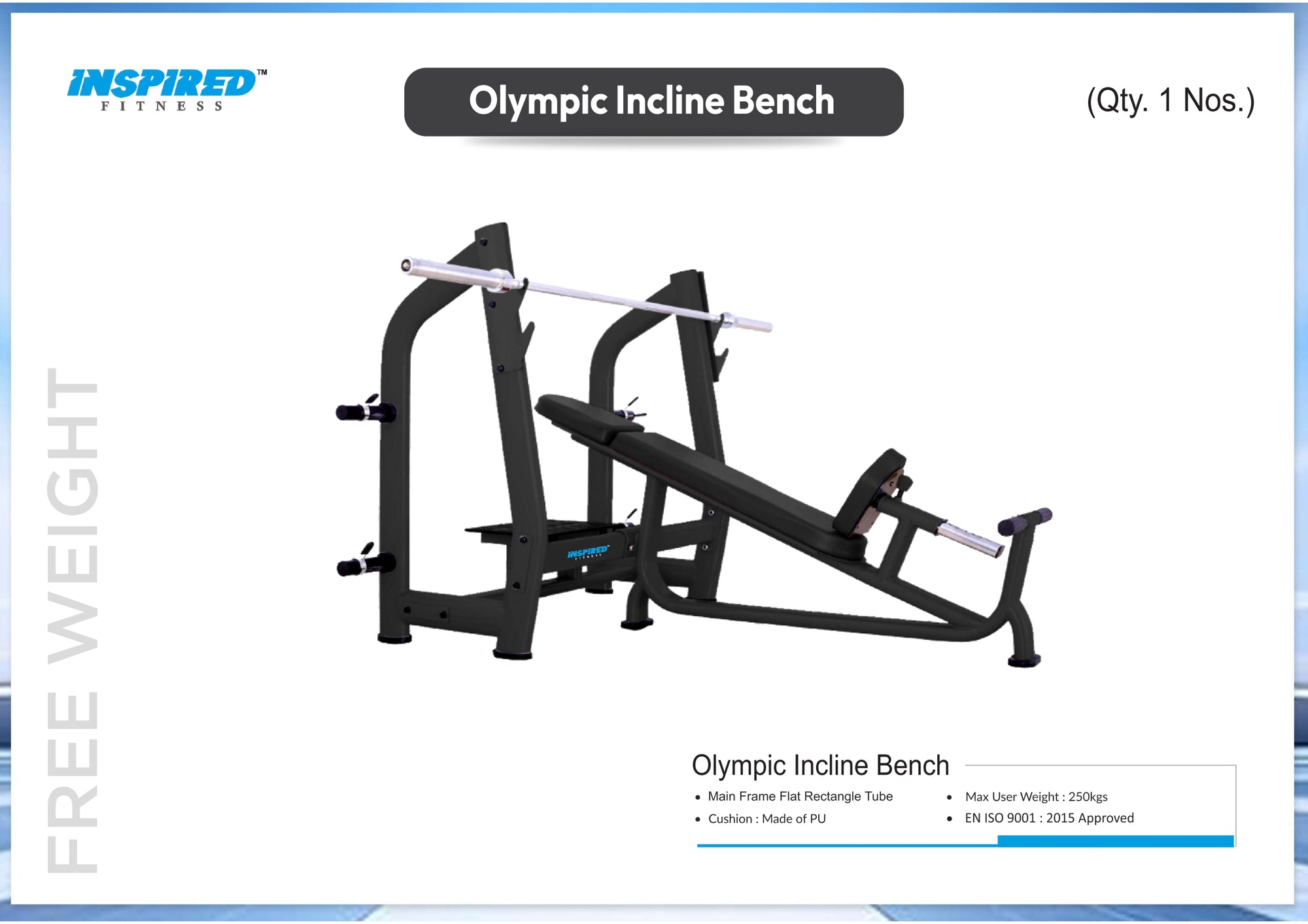 INSPIRED FITNESS FULL IMPORTANT GYM SETUP DEZIRE SERIES RS.12,49,999/-