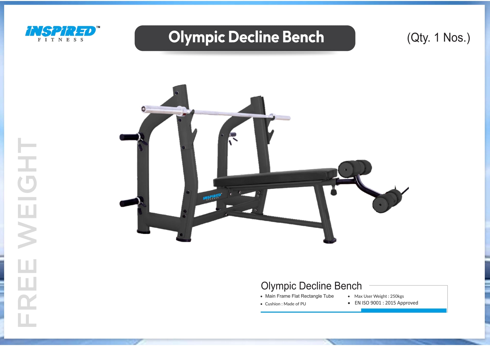 INSPIRED FITNESS FULL IMPORTANT GYM SETUP DEZIRE SERIES RS.12,49,999/-