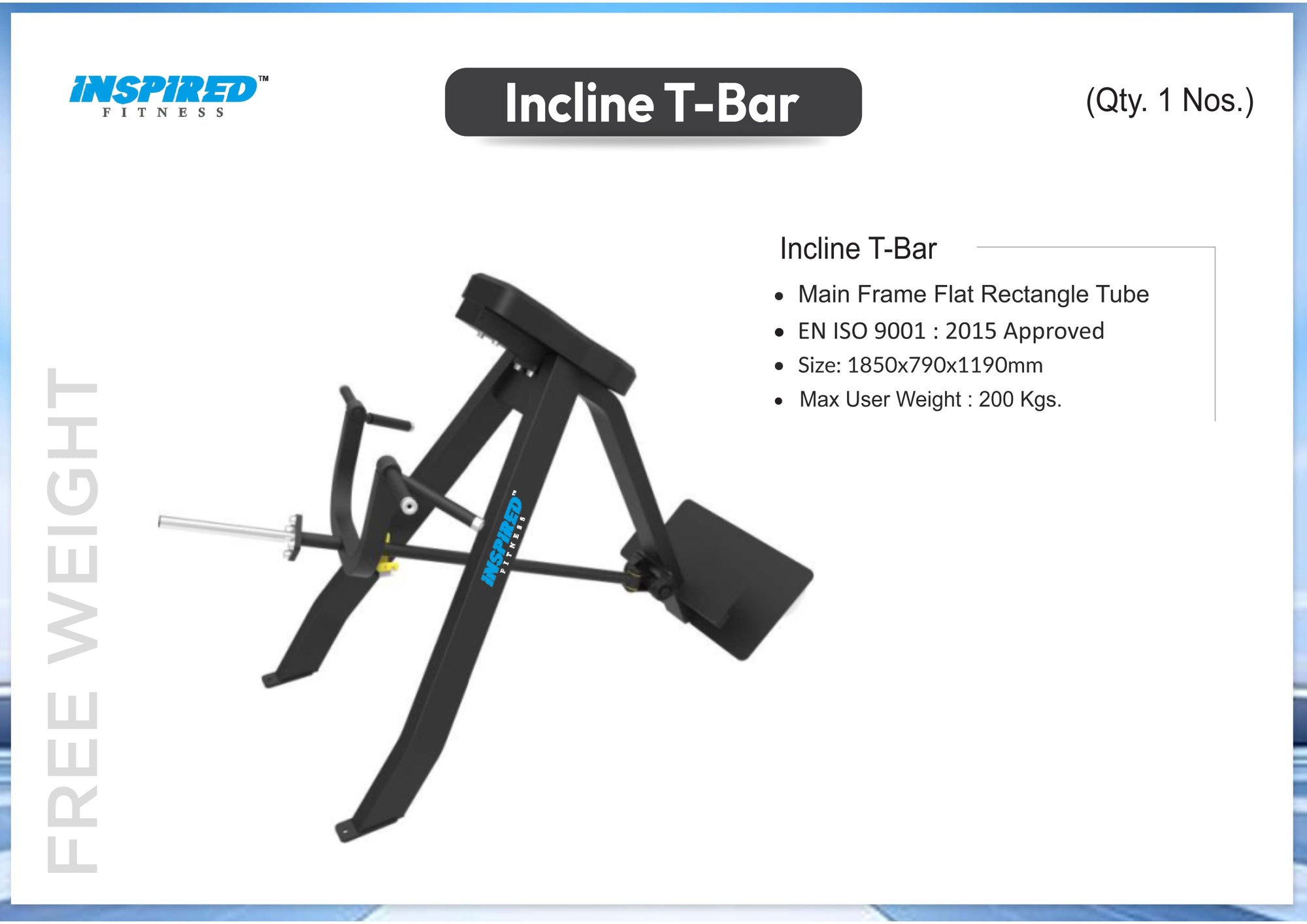INSPIRED FITNESS FULL IMPORTANT GYM SETUP DEZIRE SERIES RS.12,49,999/-