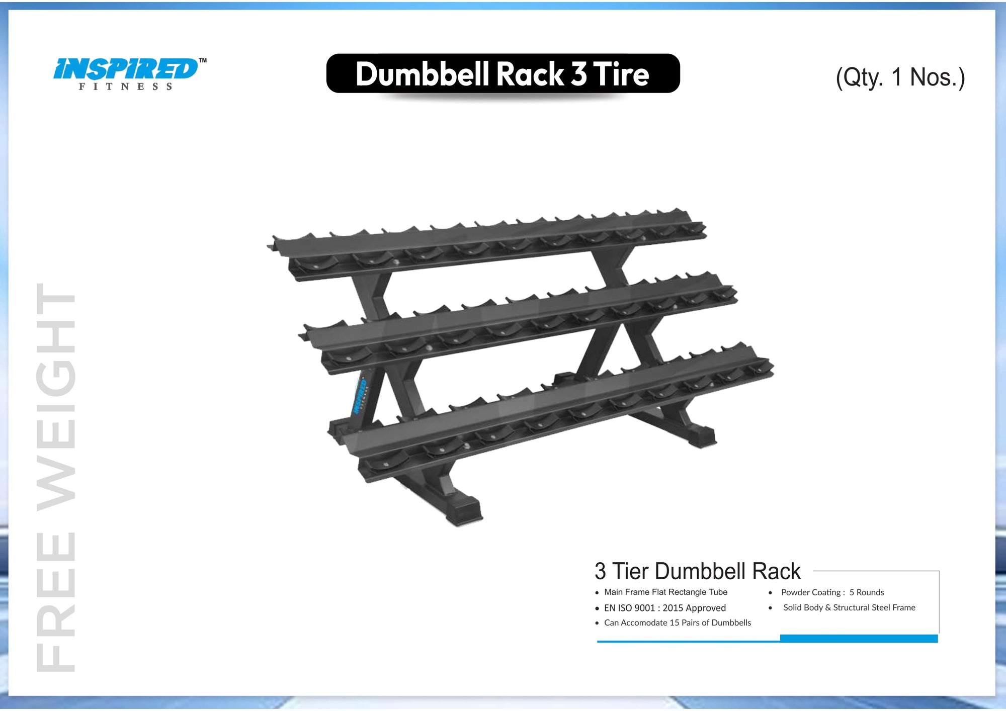 INSPIRED FITNESS FULL IMPORTANT GYM SETUP DEZIRE SERIES RS.12,49,999/-