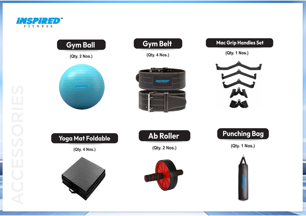 INSPIRED FITNESS FULL IMPORTANT GYM SETUP DEZIRE SERIES RS.12,49,999/-