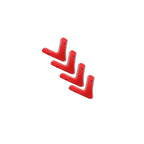 V-Type Gym Barbell Holder (Red Finish