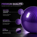 Exercise Gym Ball with Pump – 75cm Anti-Slip Balance Ball for Workout | Fitness Ball for Home Workout | Yoga Chair | Gym Ball for Back Pain – Gym Equipment for Home & Office.