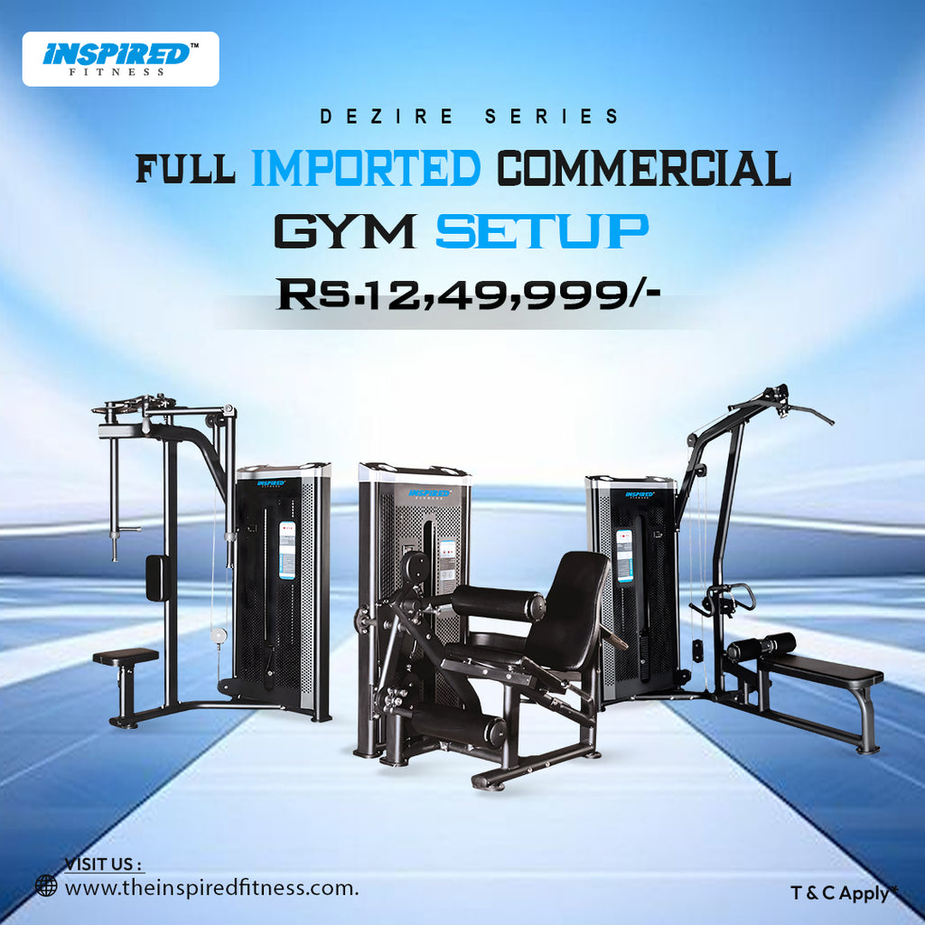 INSPIRED FITNESS FULL IMPORTANT GYM SETUP DEZIRE SERIES RS.12,49,999/-