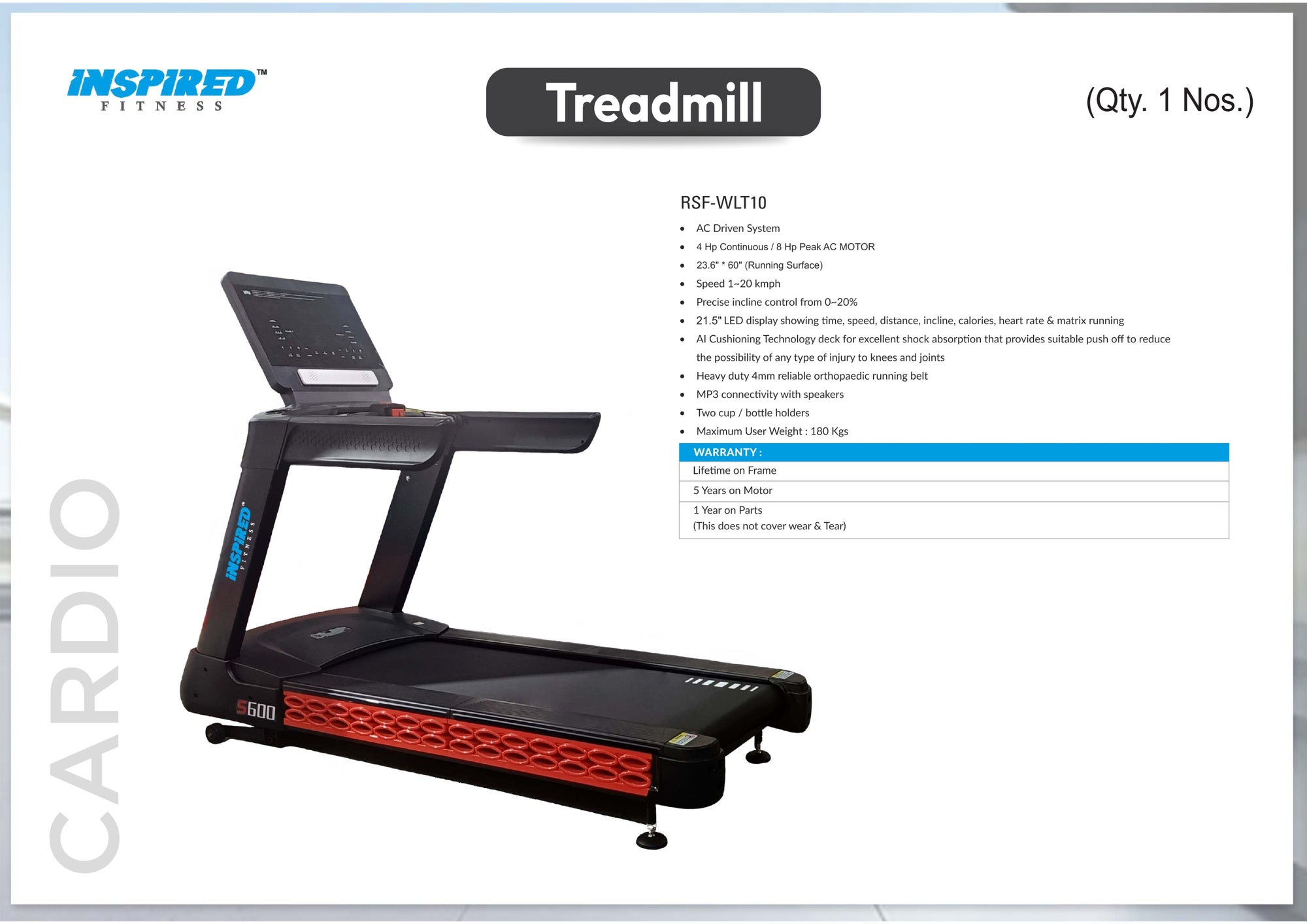 INSPIRED FITNESS COMMERCIAL GYM SETUP LMN SERIES RS. 11,49,999