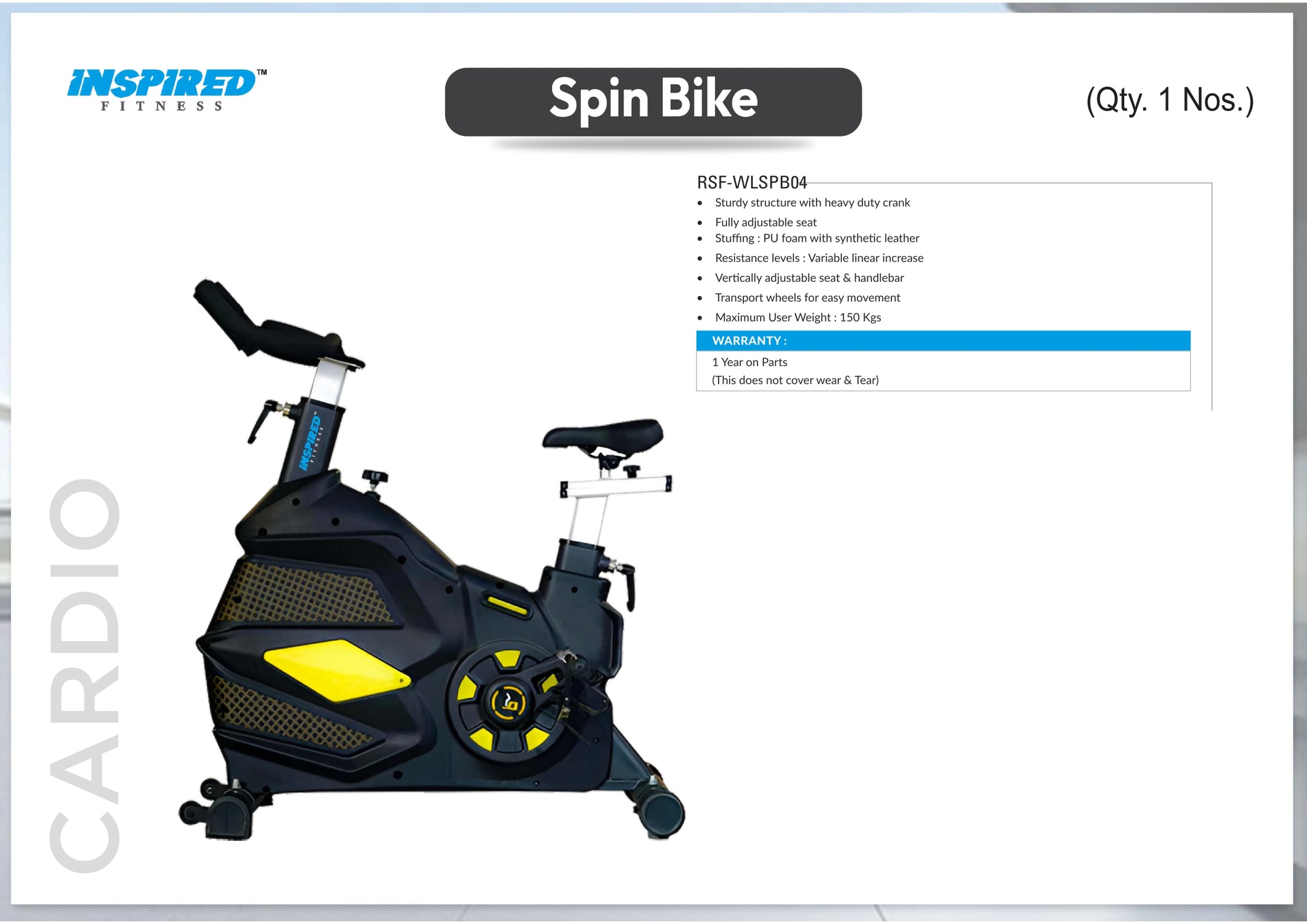 INSPIRED FITNESS COMMERCIAL GYM SETUP LMN SERIES RS. 11,49,999