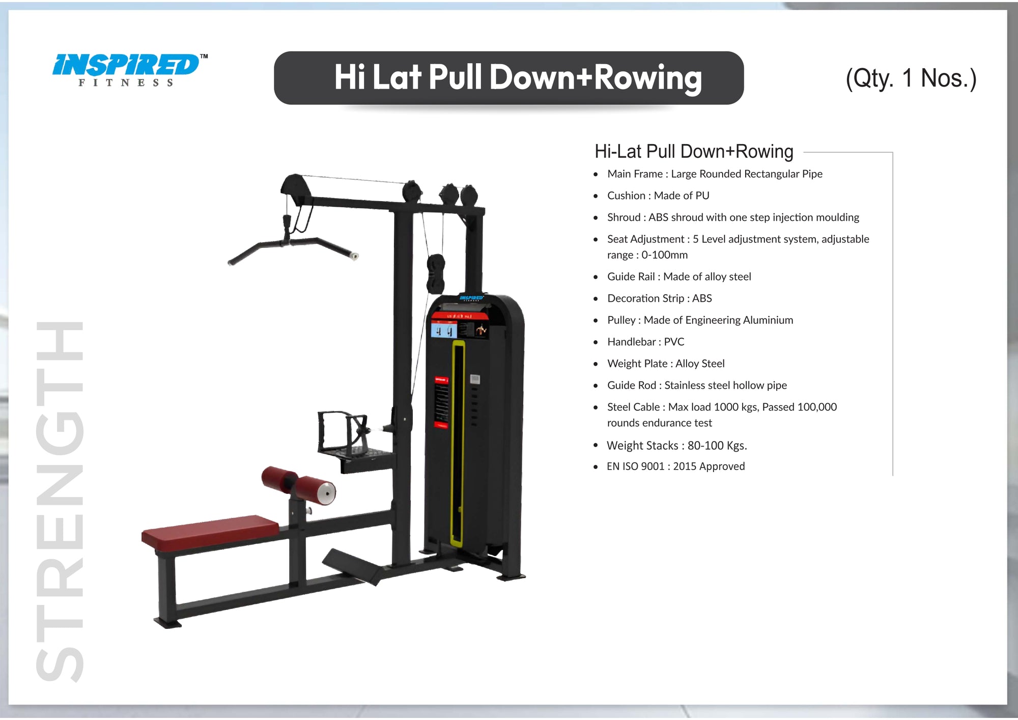 INSPIRED FITNESS COMMERCIAL GYM SETUP LMN SERIES RS. 11,49,999