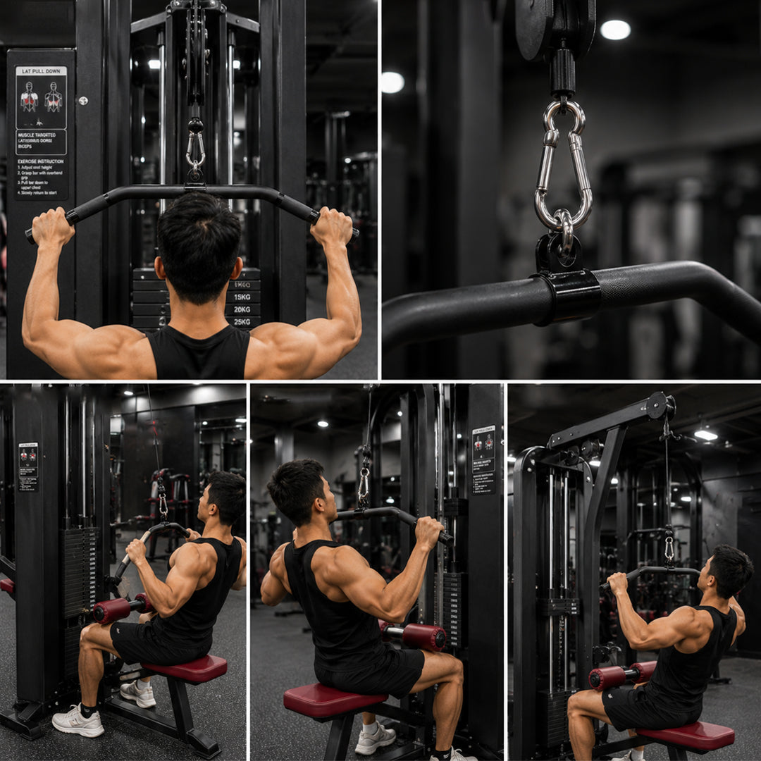 Gym Cable S Lock Steel (IMPORTED) Set of 2