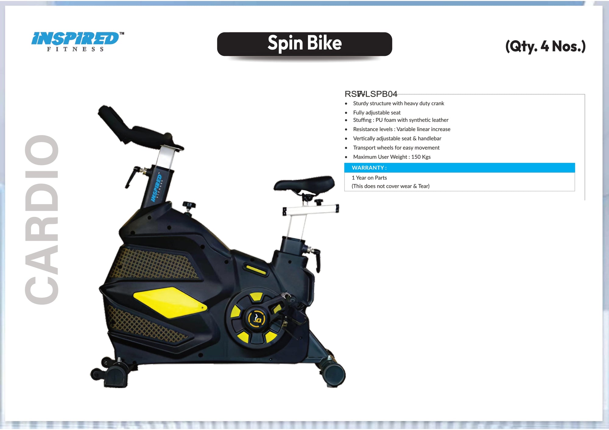 INSPIRED FITNESS FULL IMPORTED COMMERCIAL GYM SETUP RS 5 SERIES RS. 15,49,999/-