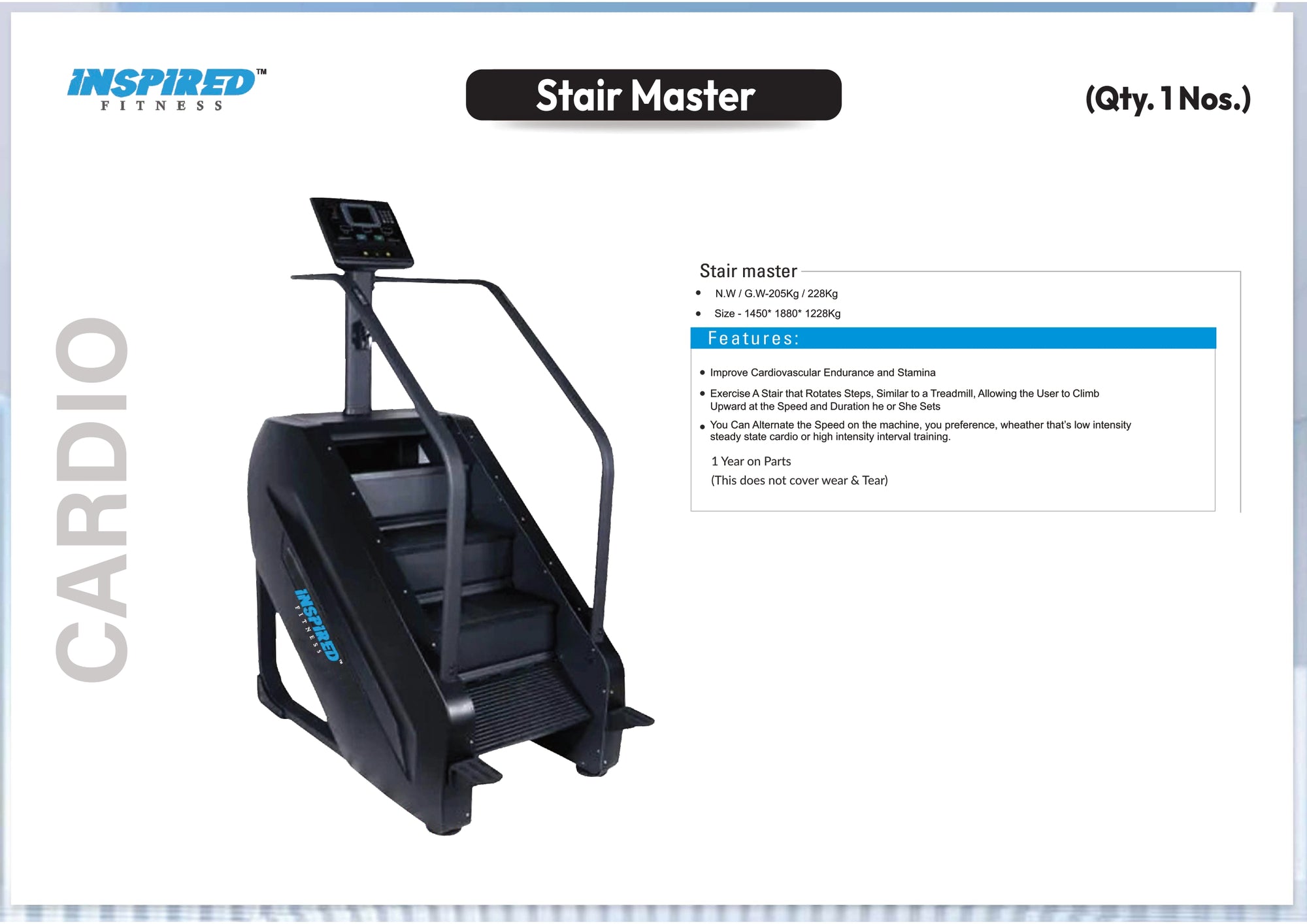 INSPIRED FITNESS FULL IMPORTED COMMERCIAL GYM SETUP RS 5 SERIES RS. 15,49,999/-