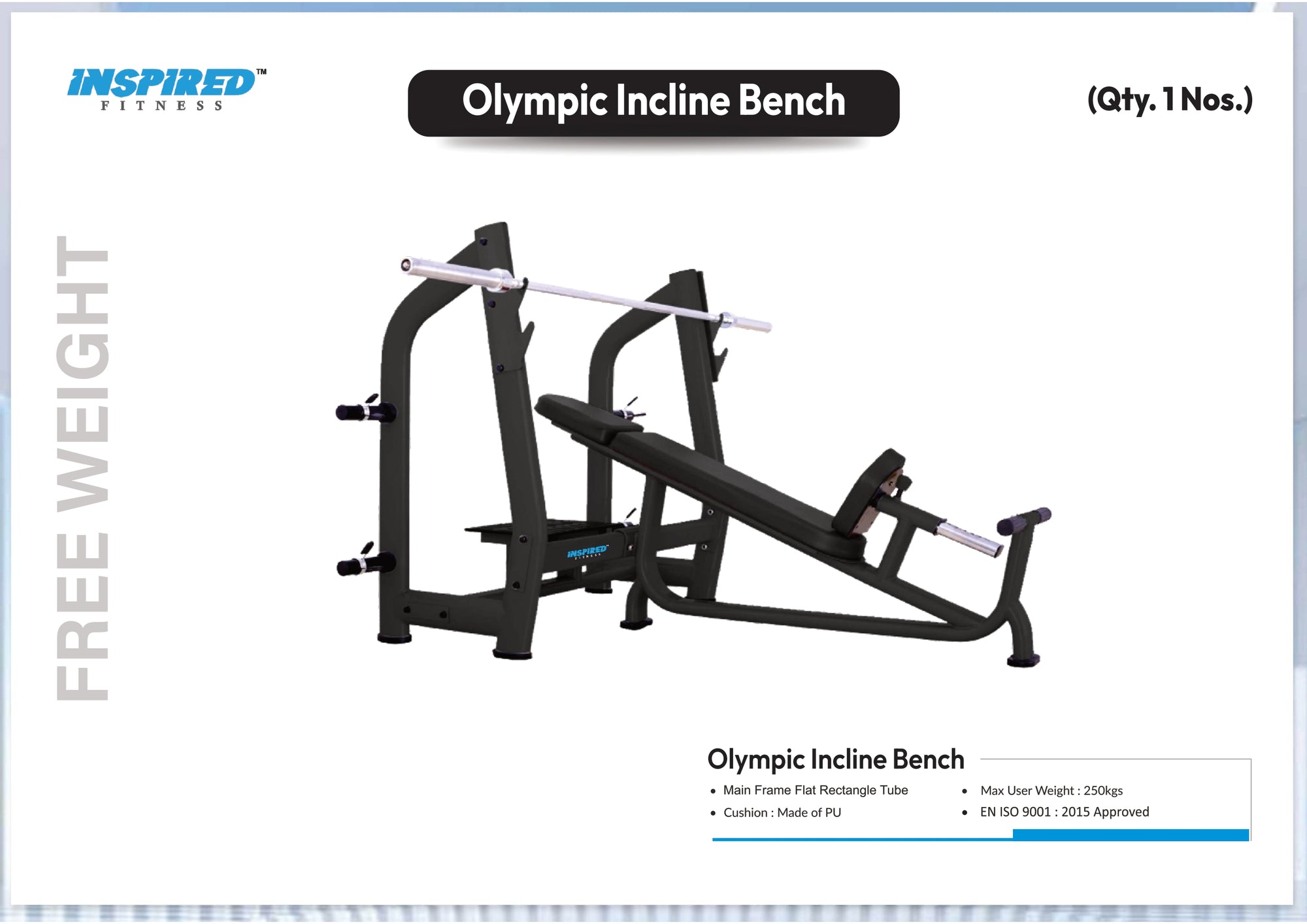 INSPIRED FITNESS FULL IMPORTED COMMERCIAL GYM SETUP RS 5 SERIES RS. 15,49,999/-