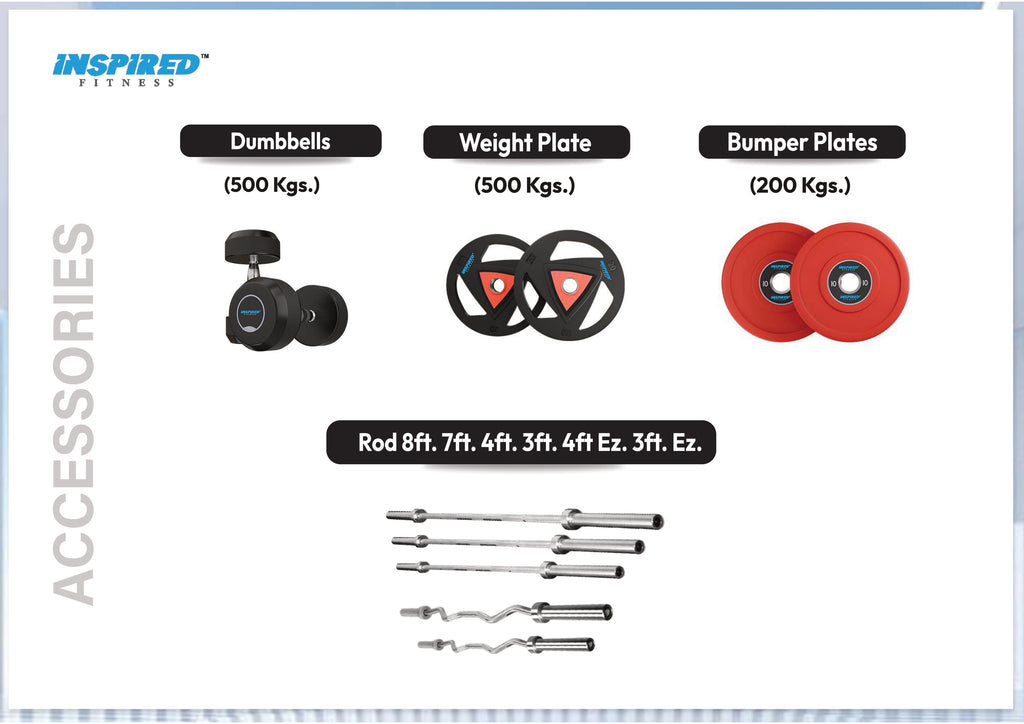 INSPIRED FITNESS FULL IMPORTED COMMERCIAL GYM SETUP RS 5 SERIES RS. 15,49,999/-