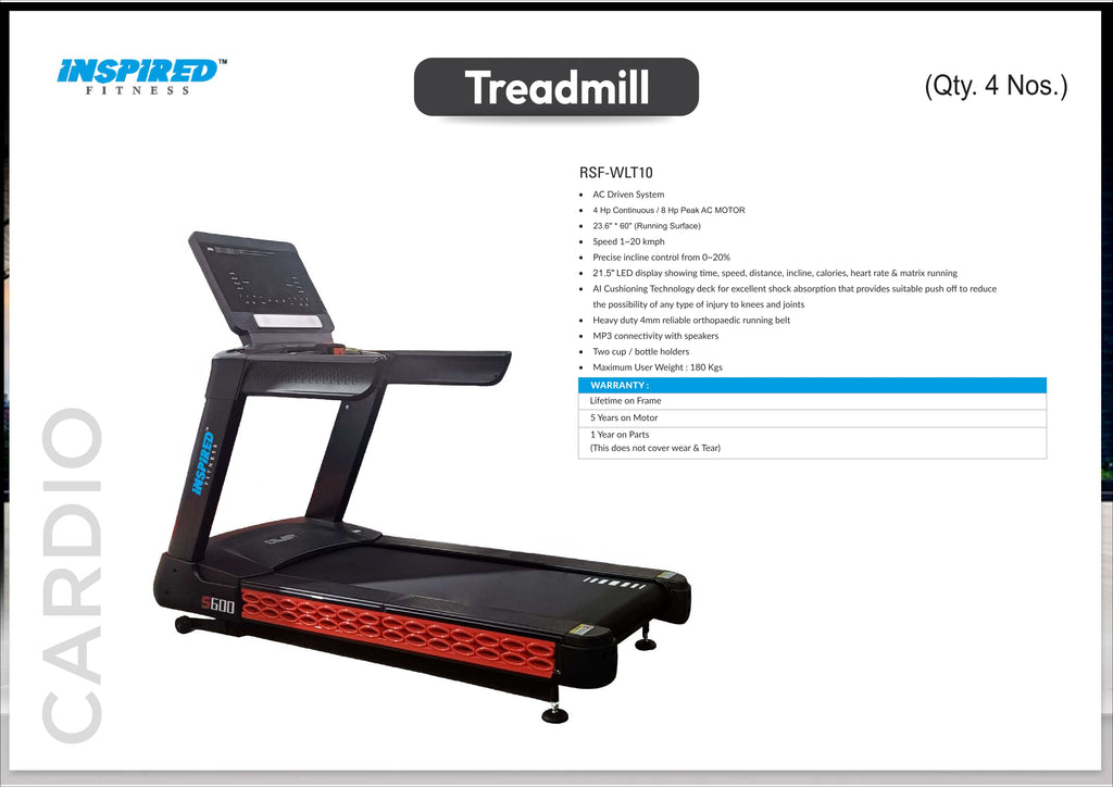 INSPIRED FITNESS FULL IMPORTANT GYM SETUP SUPREME SERIES RS.19,49,999/-