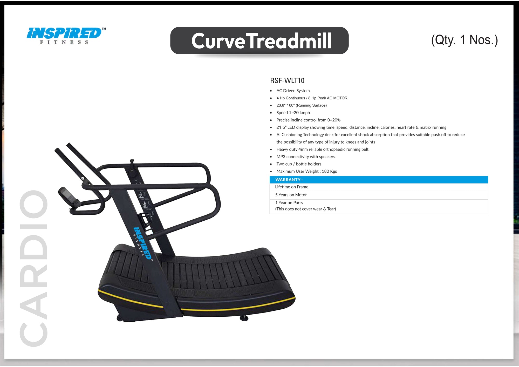 INSPIRED FITNESS FULL IMPORTANT GYM SETUP SUPREME SERIES RS.19,49,999/-