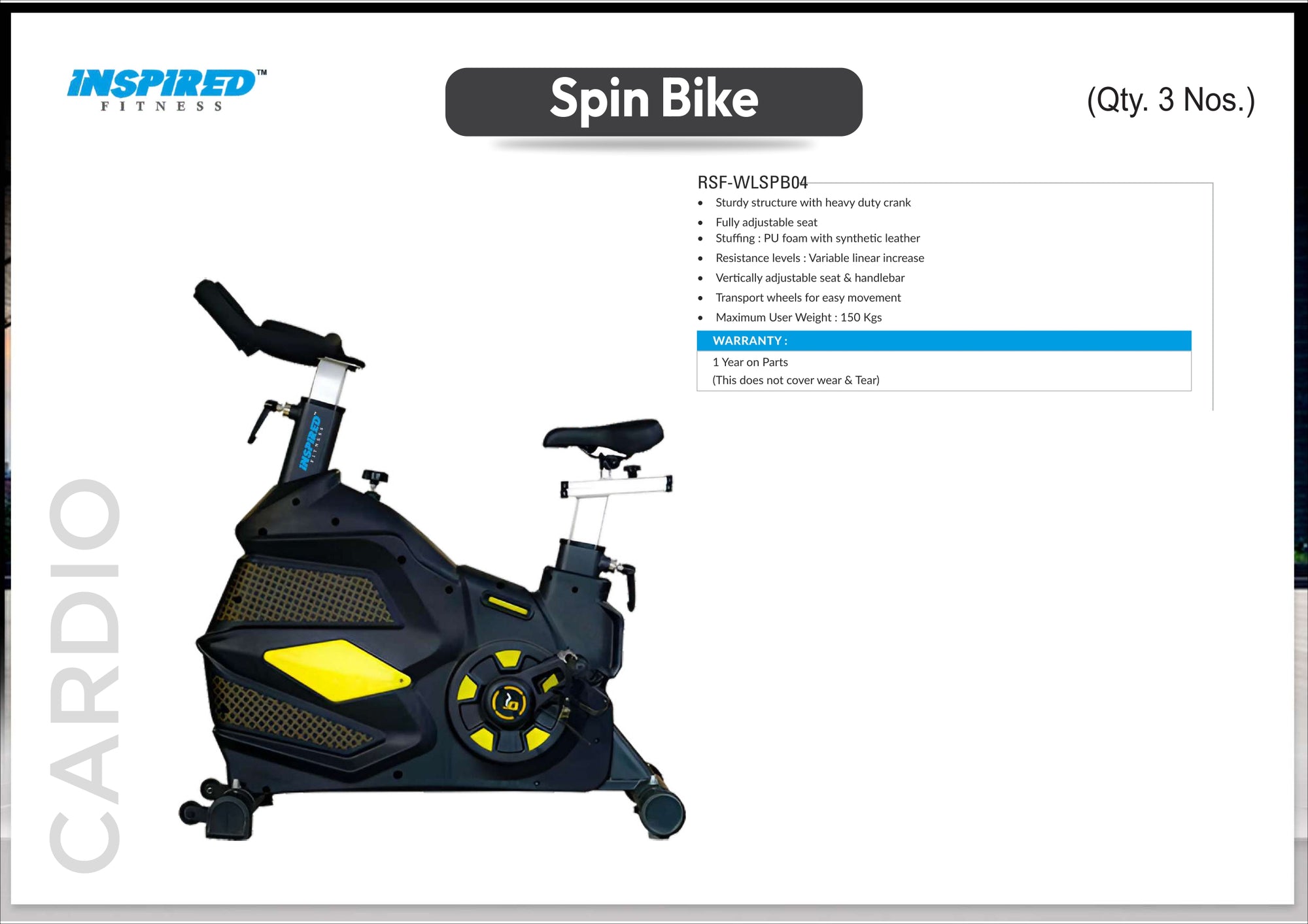 INSPIRED FITNESS FULL IMPORTANT GYM SETUP SUPREME SERIES RS.19,49,999/-