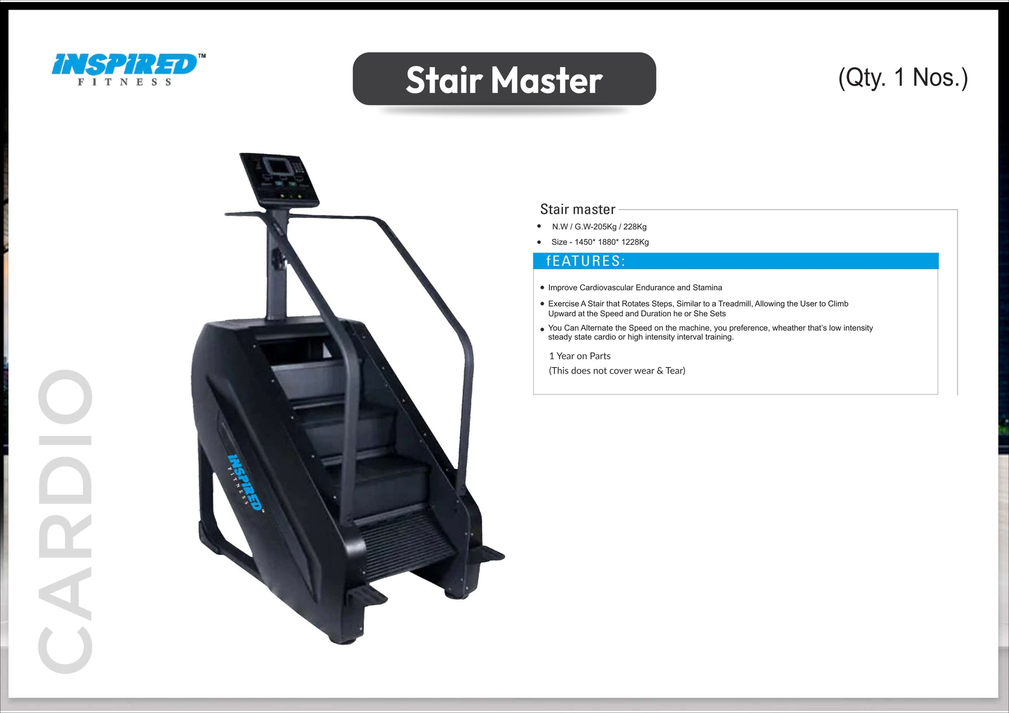 INSPIRED FITNESS FULL IMPORTANT GYM SETUP SUPREME SERIES RS.19,49,999/-